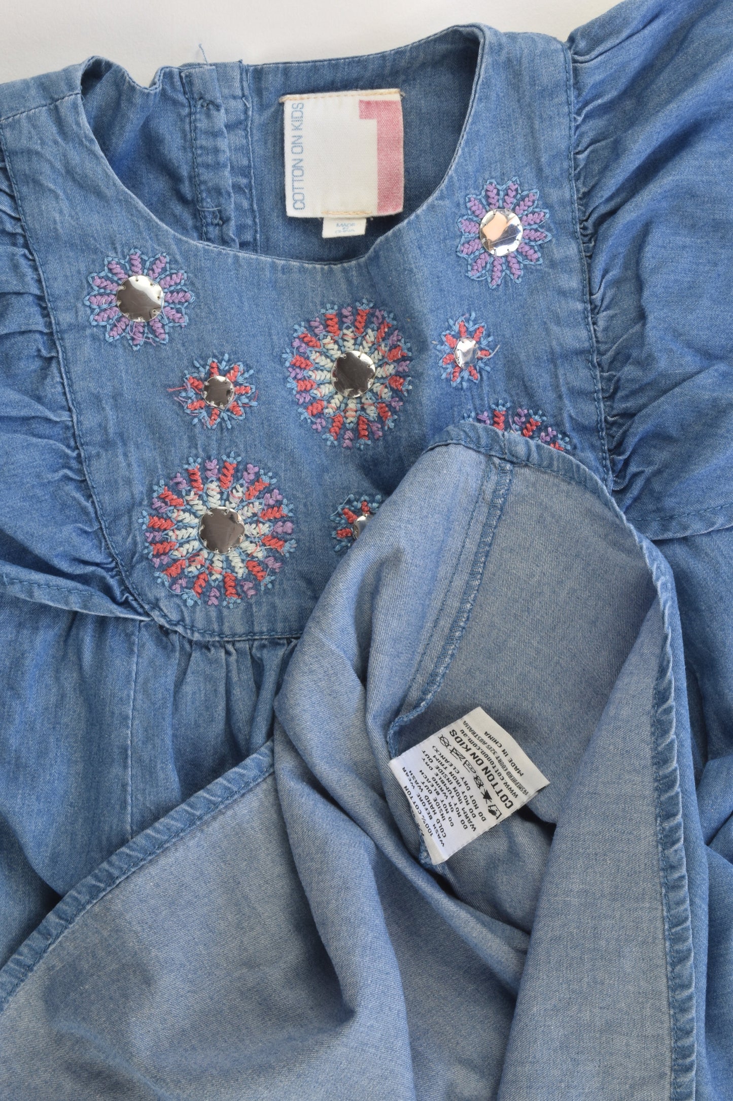 Cotton On Kids Size 1 Denim Dress