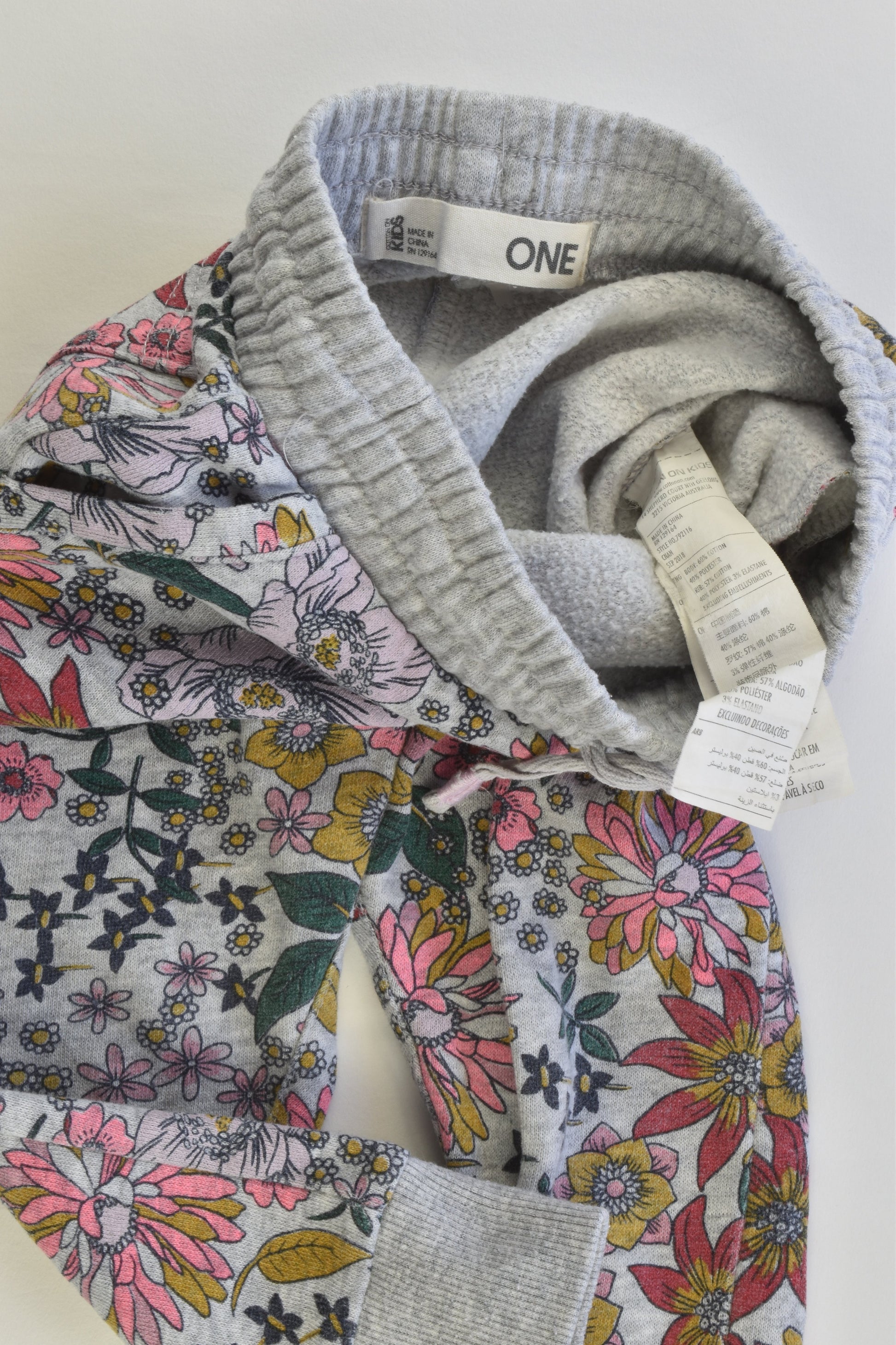 Cotton On Kids Size 1 Floral Track Pants