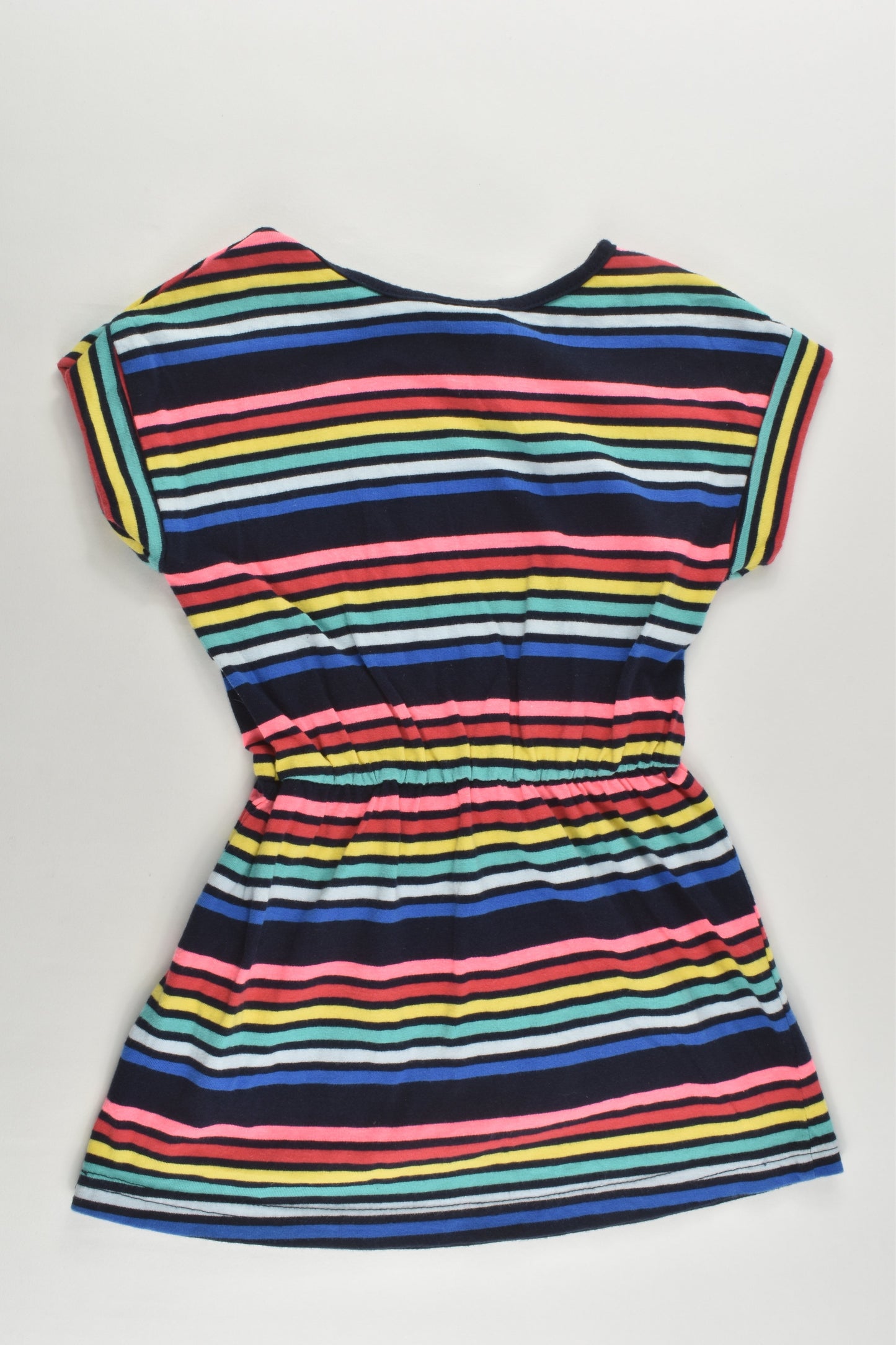 Cotton On Kids Size 1 Rainbow Stripes Dress