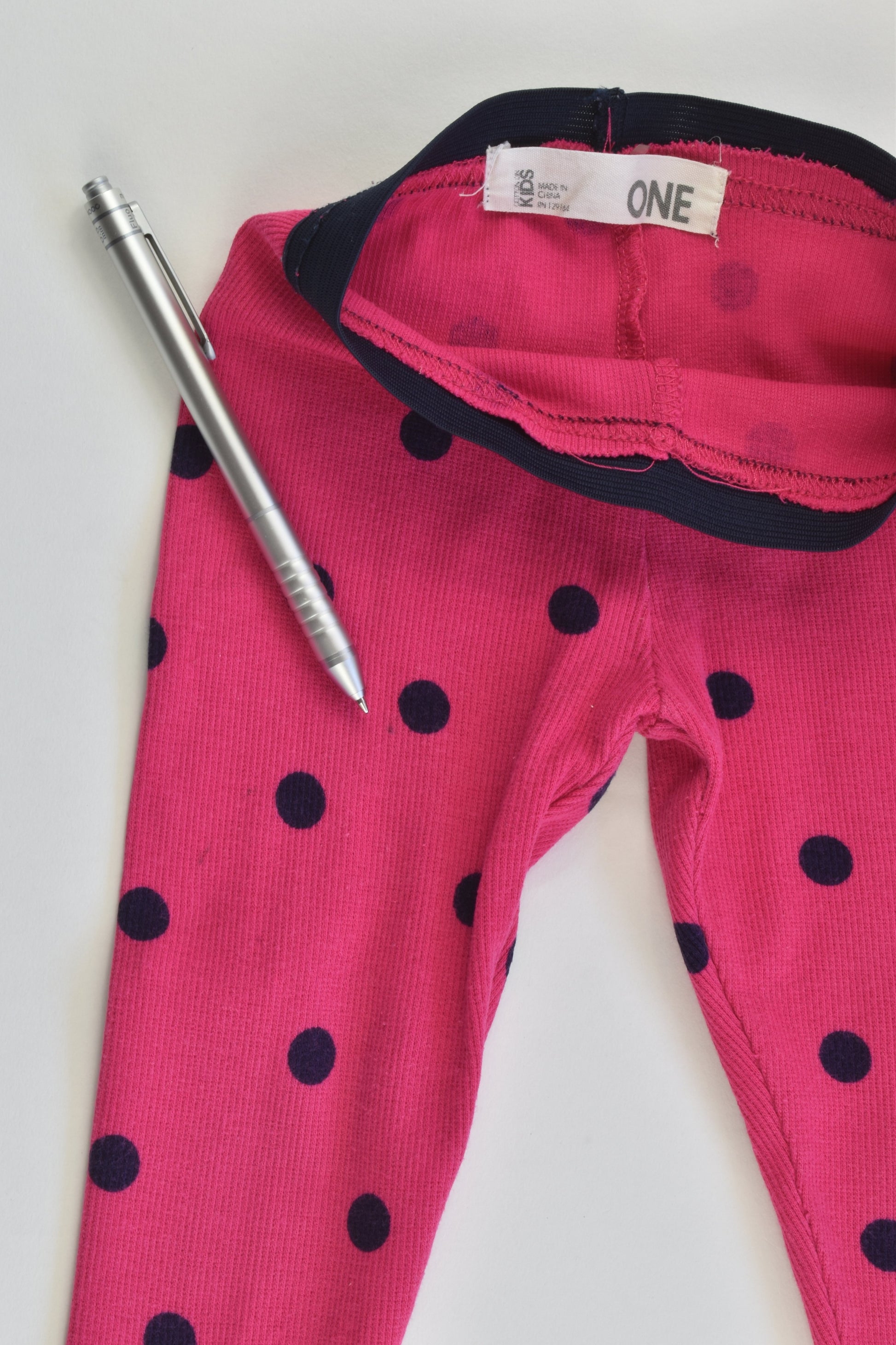 Cotton On Kids Size 1 Ribbed Polka Dots Leggings