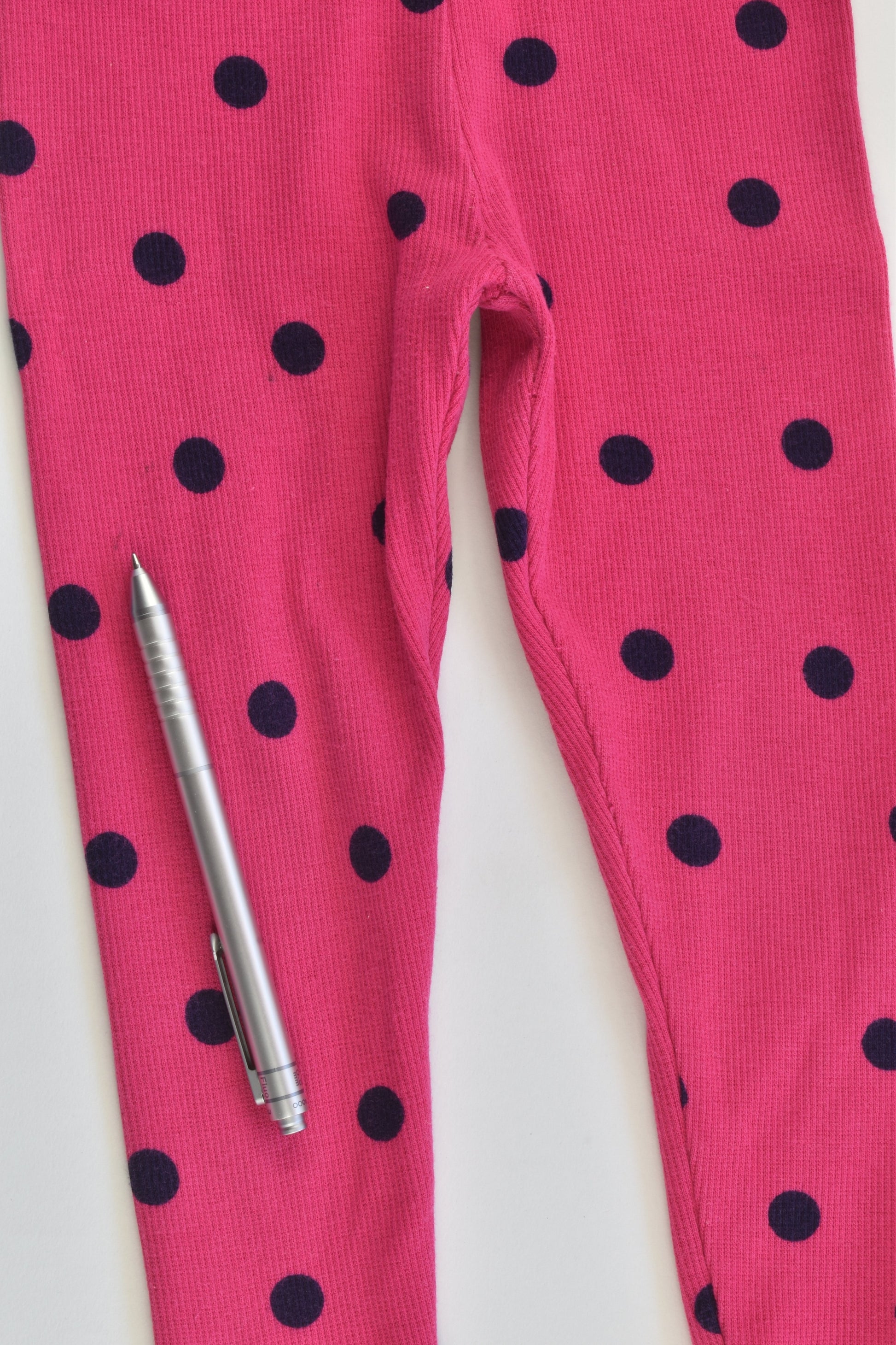 Cotton On Kids Size 1 Ribbed Polka Dots Leggings