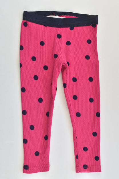 Cotton On Kids Size 1 Ribbed Polka Dots Leggings