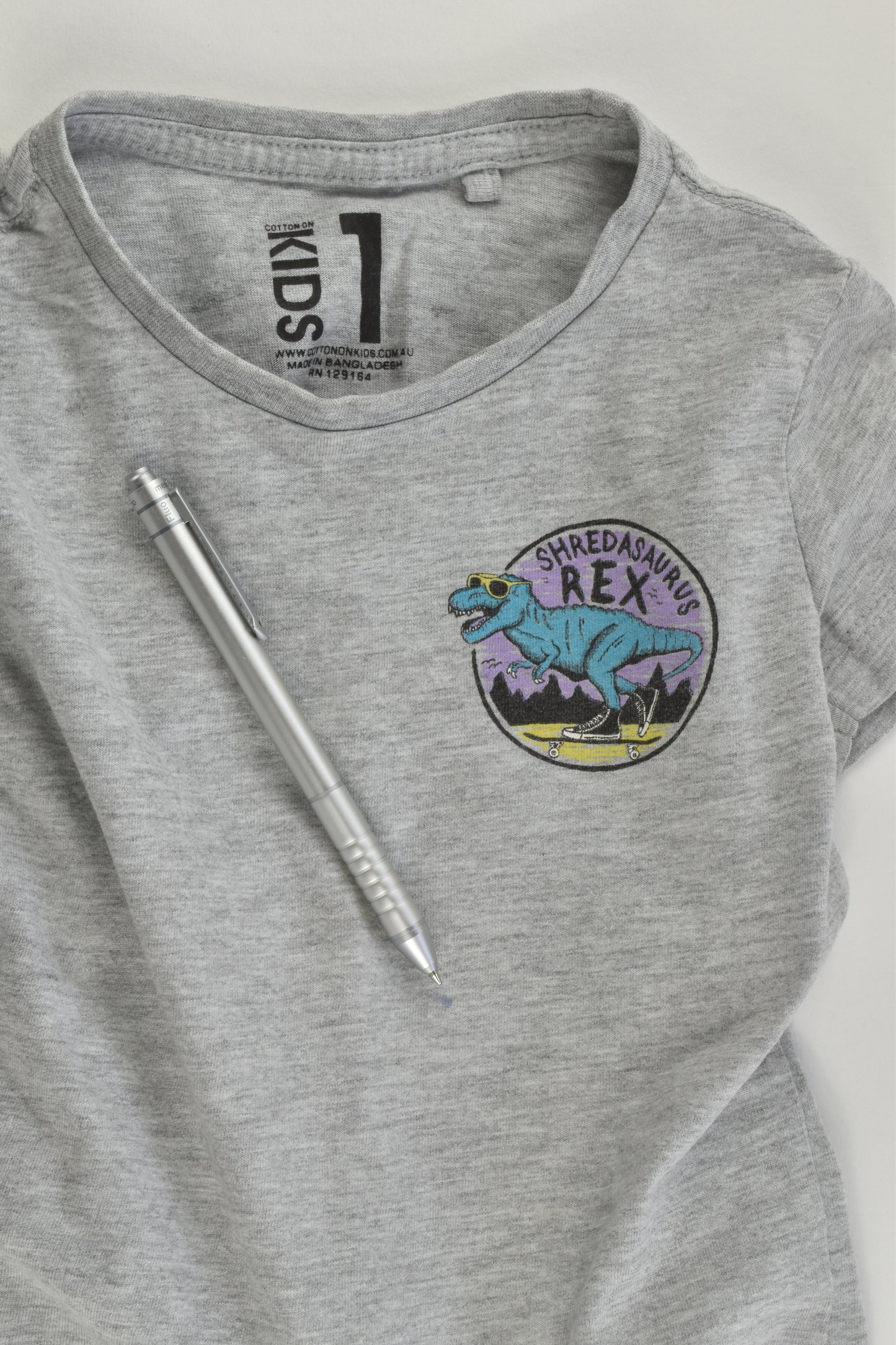 Cotton On Kids Size 1 'Shredasaurus Rex' T-shirt