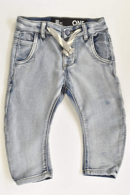 Cotton On Kids Size 1 Stretchy Lightweight Baggy Denim Pants