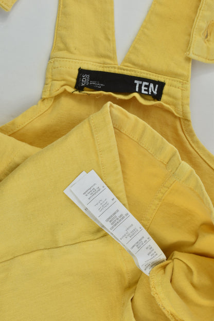Cotton On Kids Size 10 Stretchy Yellow Denim Dress