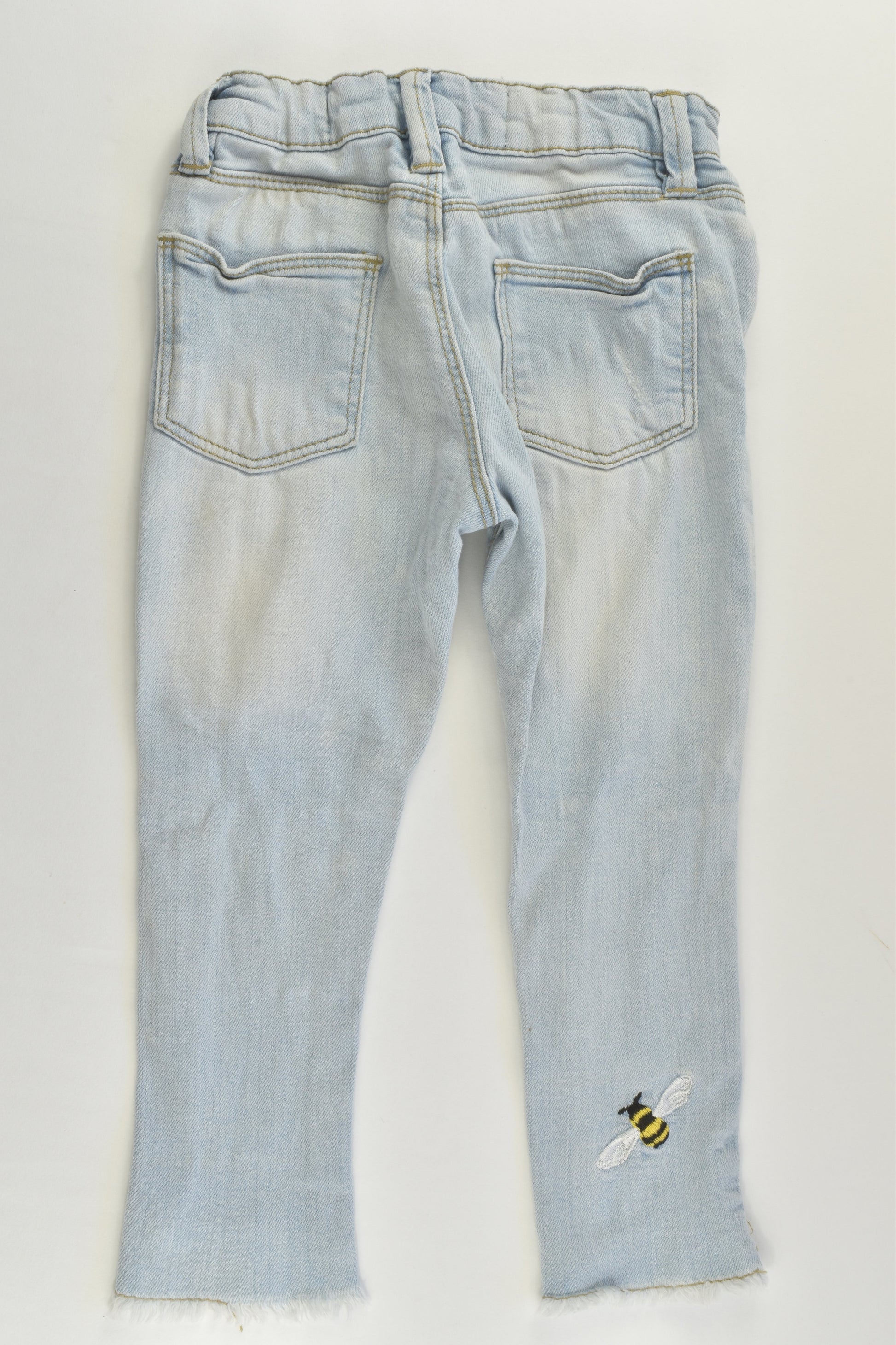 Cotton On Kids Size 2 Denim Pants with Embroidery