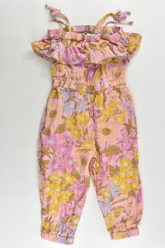 Cotton On Kids Size 2 Floral Muslin Playsuit