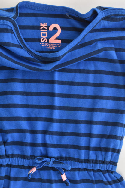 Cotton On Kids Size 2 Striped Dress