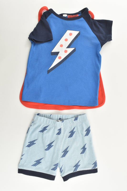 Cotton On Kids Size 2 Superhero Pj Set with Removable Hoodie