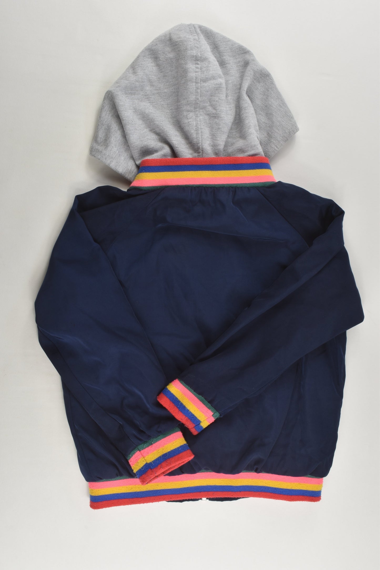 Cotton On Kids Size 3-4 Rainbow Stripes Hooded Jacket