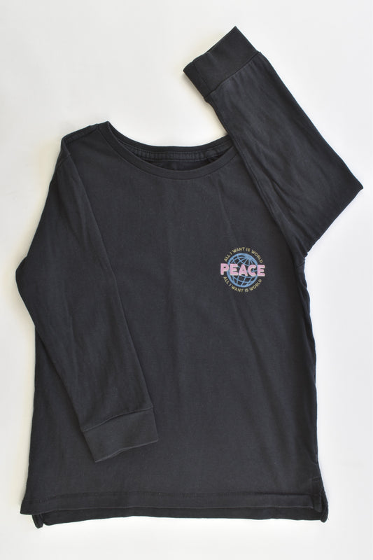 Cotton On Kids Size 3 "All I Want Is World Peace" Top