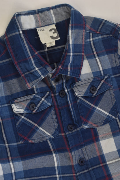 Cotton On Kids Size 3 Checked Casual Shirt