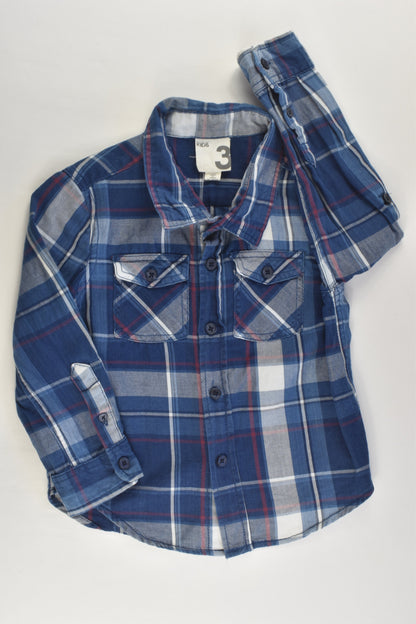 Cotton On Kids Size 3 Checked Casual Shirt