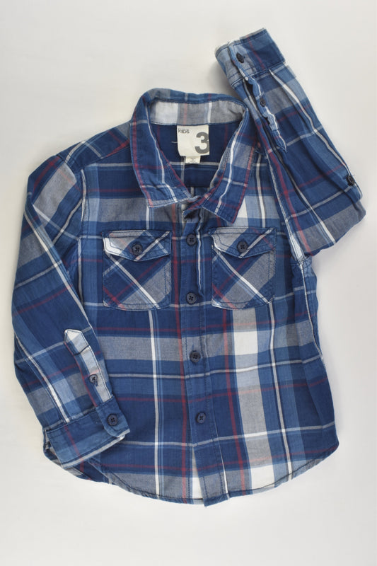 Cotton On Kids Size 3 Checked Casual Shirt