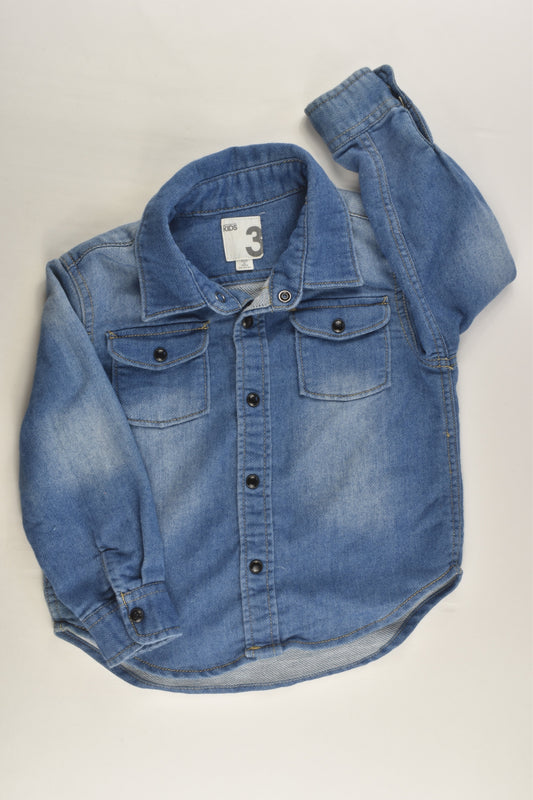 Cotton On Kids Size 3 Denim Shirt