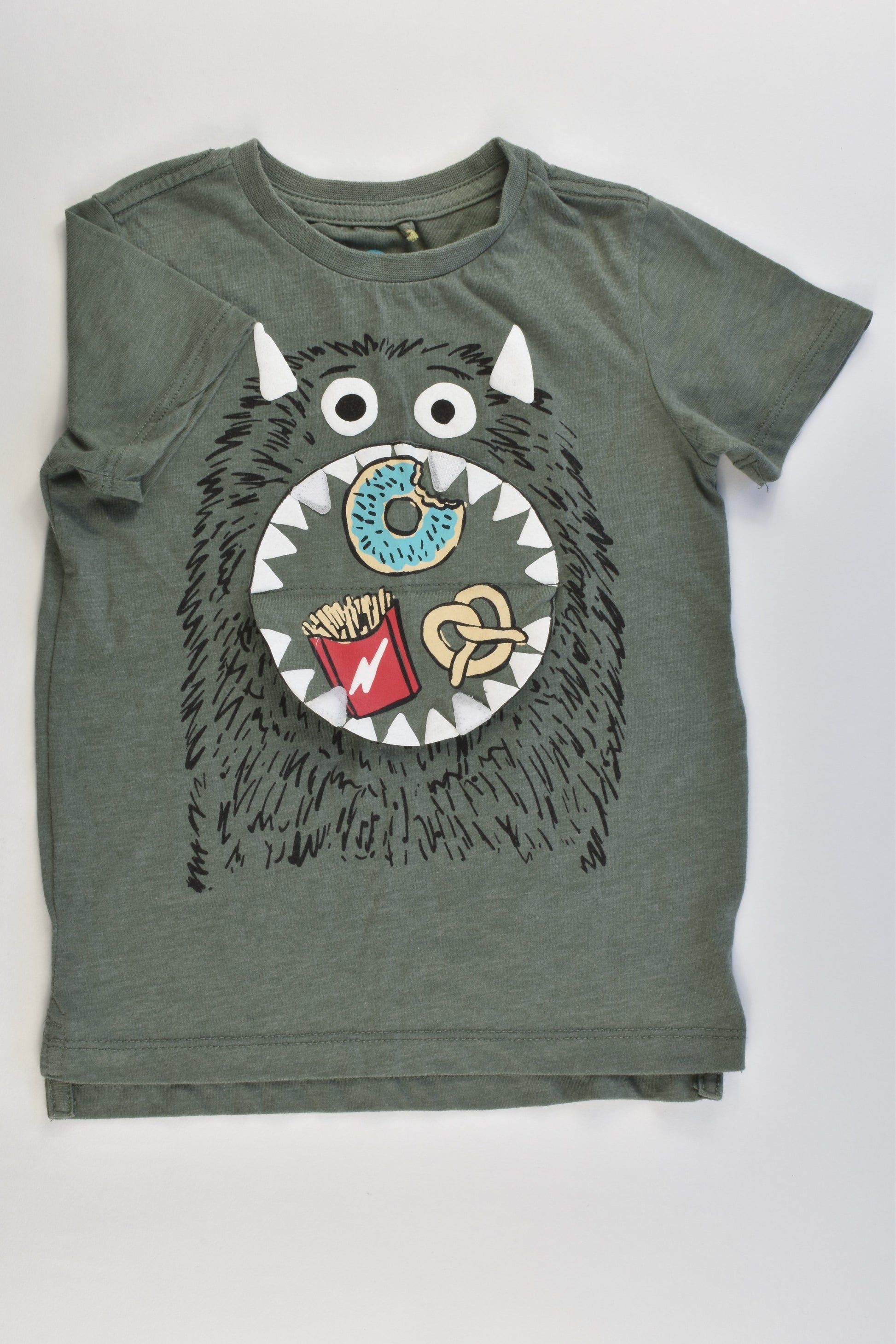 Cotton On Kids Size 3 Food Monster T-shirt