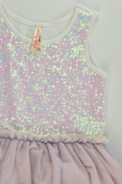 Cotton On Kids Size 3 Lined Sequins and Tulle Dress