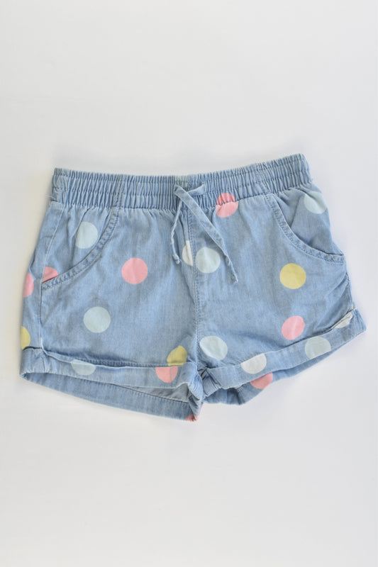 Cotton On Kids Size 3 Polka Dots Lightweight Denim Shorts