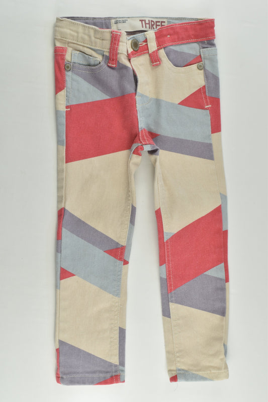 Cotton On Kids Size 3 Stretchy Patterns Denim Pants