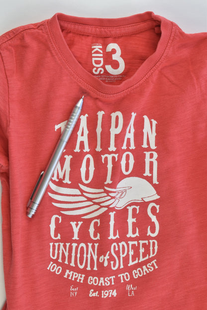 Cotton On Kids Size 3 'Taipan Motor Cycles' T-shirt