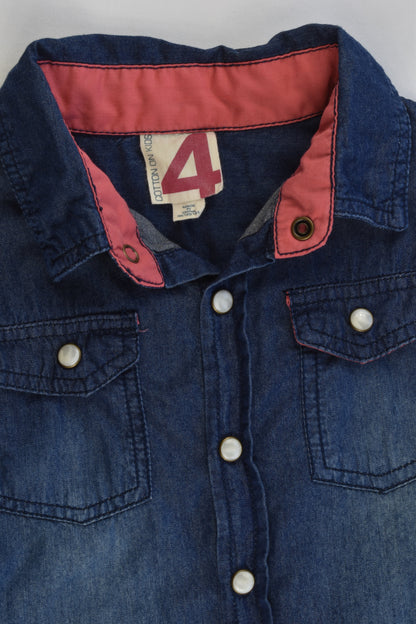 Cotton On Kids Size 4 Casual Soft Denim Shirt