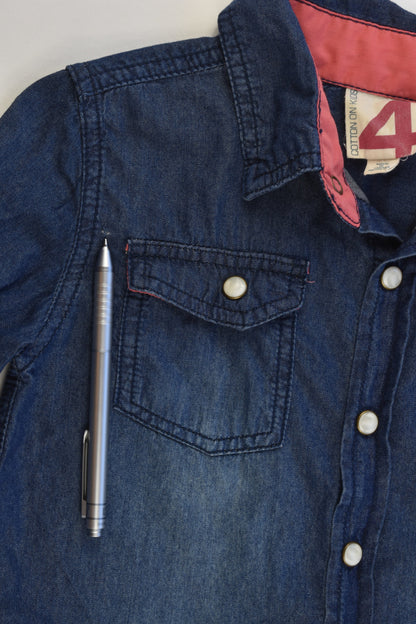 Cotton On Kids Size 4 Casual Soft Denim Shirt
