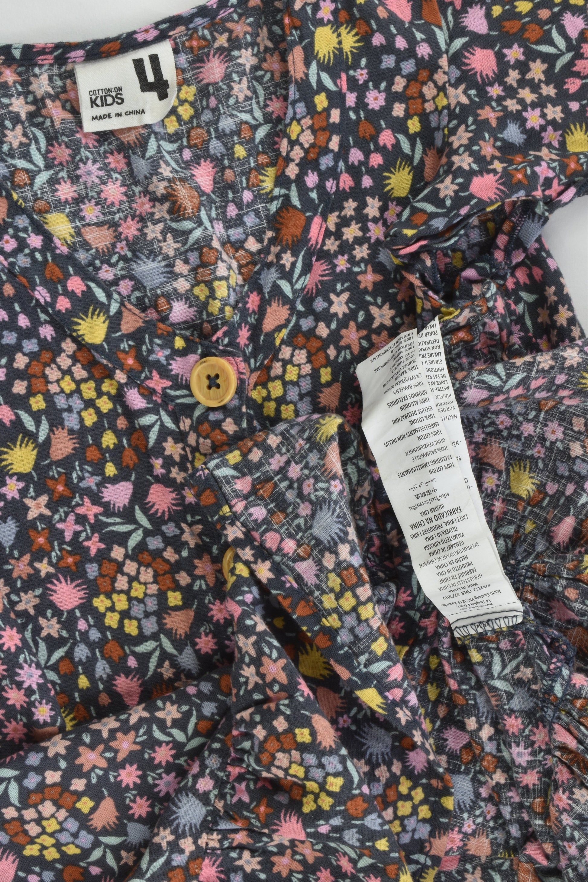 Cotton On Kids Size 4 Floral Dress