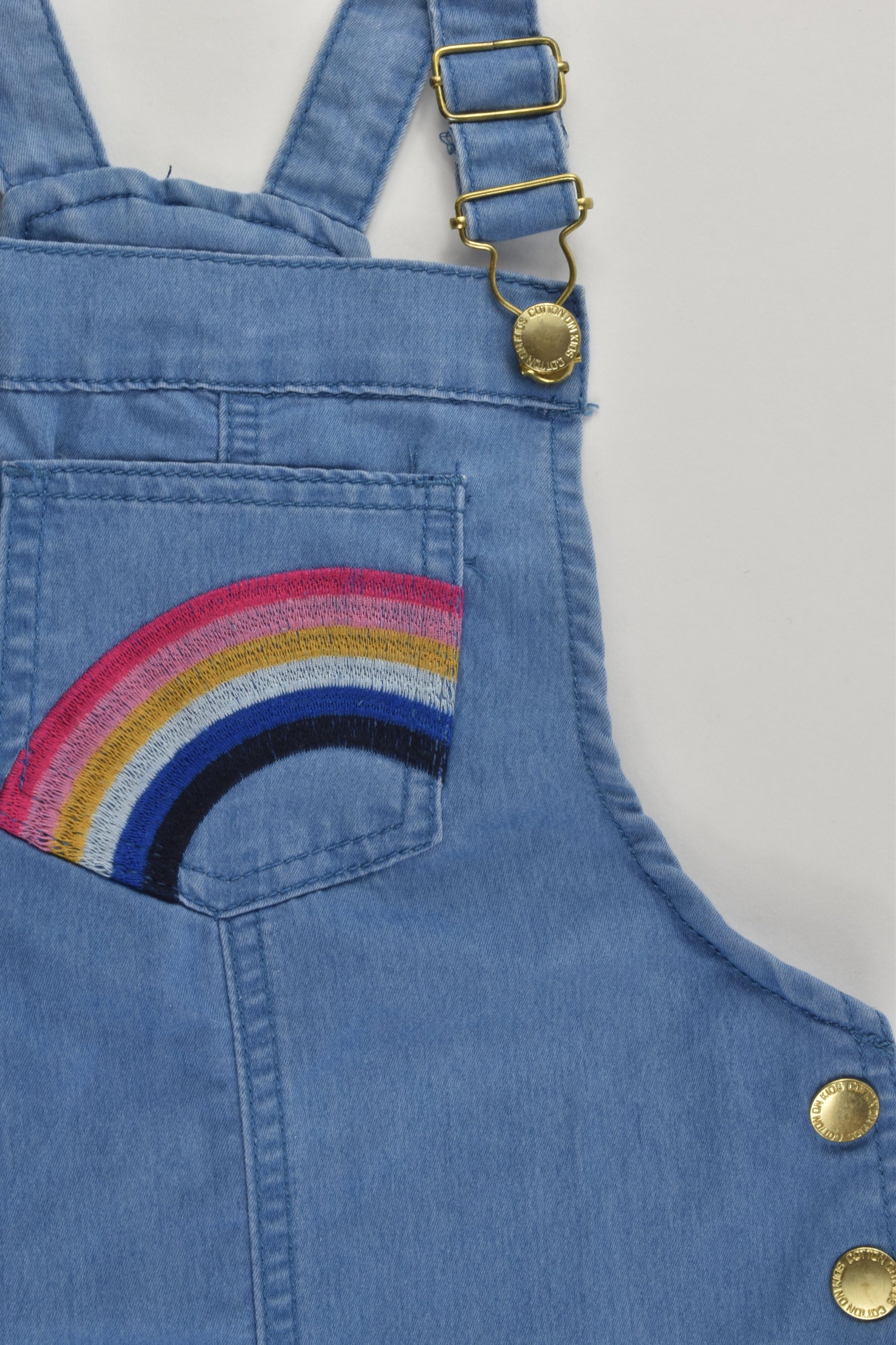 Cotton On Kids Size 4 Rainbow Denim Dress