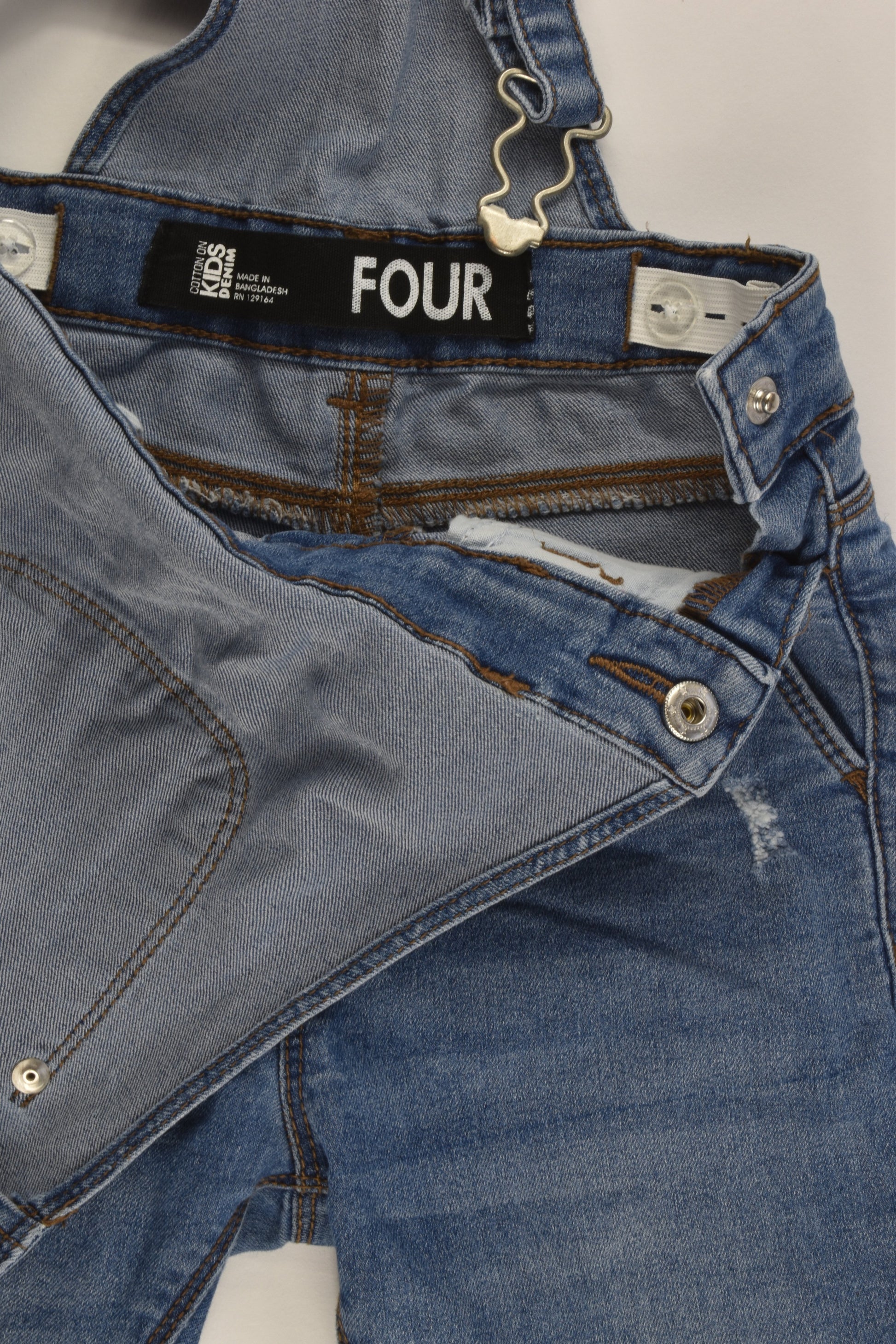 Cotton On Kids Size 4 Soft and Stretchy Denim Overalls