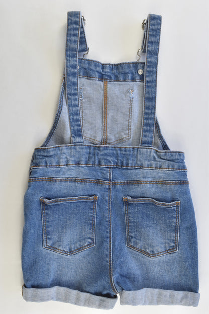 Cotton On Kids Size 4 Stretchy Denim Short Overalls