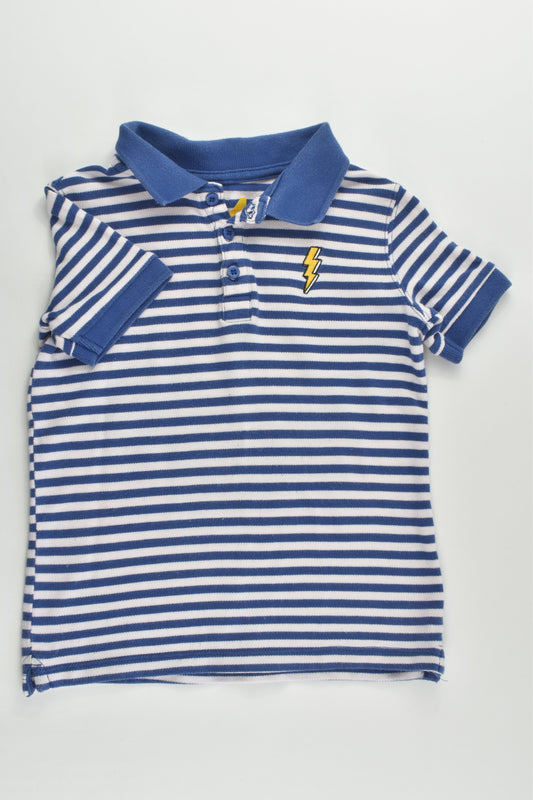 Cotton On Kids Size 4 Striped Lighting Polo Shirt
