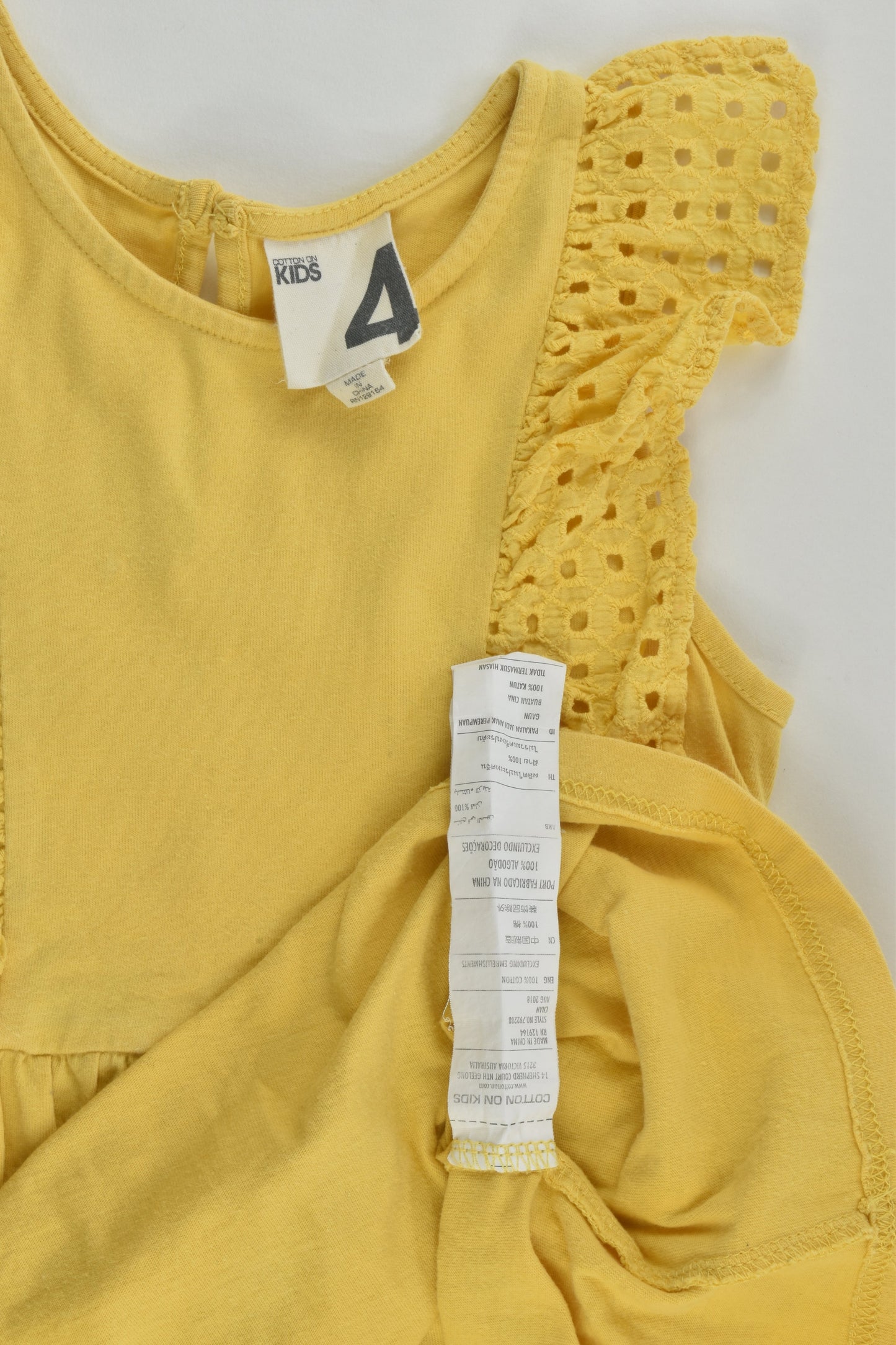 Cotton On Kids Size 5 Dress with Lace Ruffle