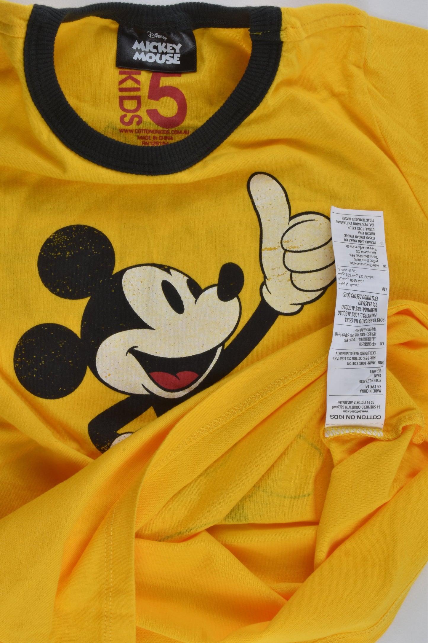 Cotton On Kids Size 5 Mickey Mouse T-shirt