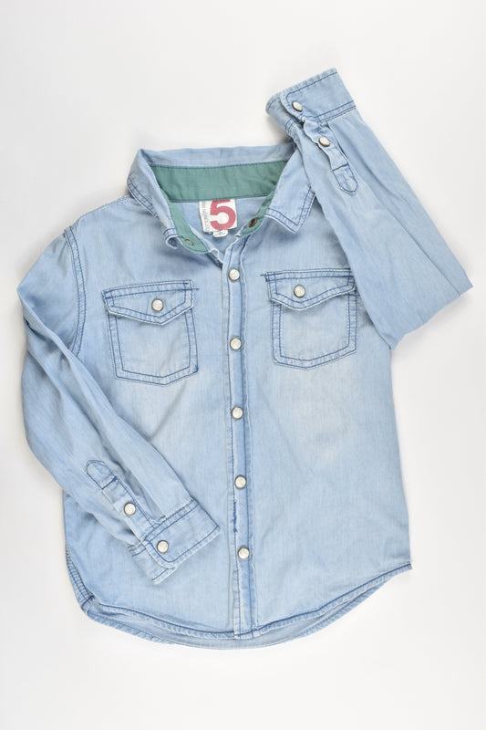 Cotton On Kids Size 5 Soft Denim Shirt