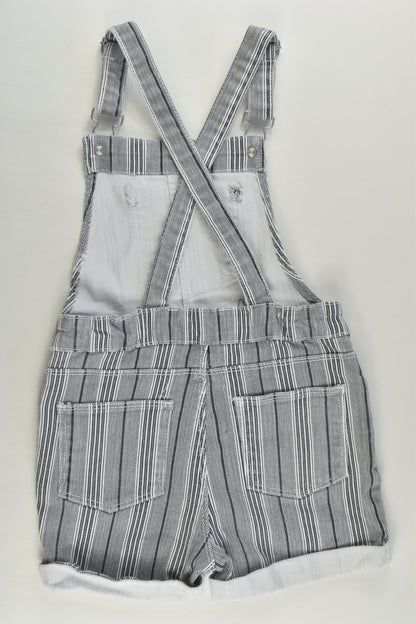 Cotton On Kids Size 5 Striped Stretchy Short Overalls