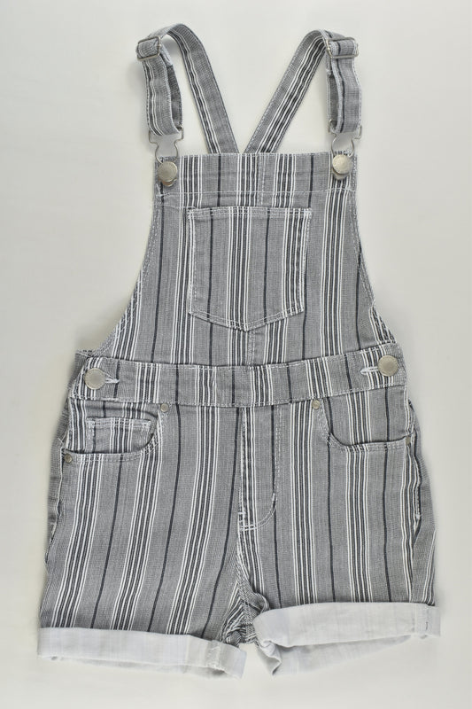 Cotton On Kids Size 5 Striped Stretchy Short Overalls