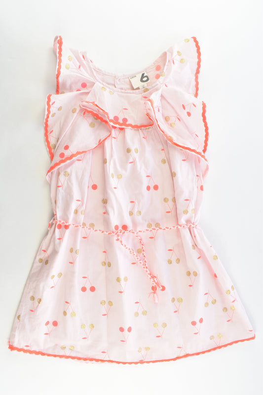 Cotton On Kids Size 6 Cherries Lined Dress