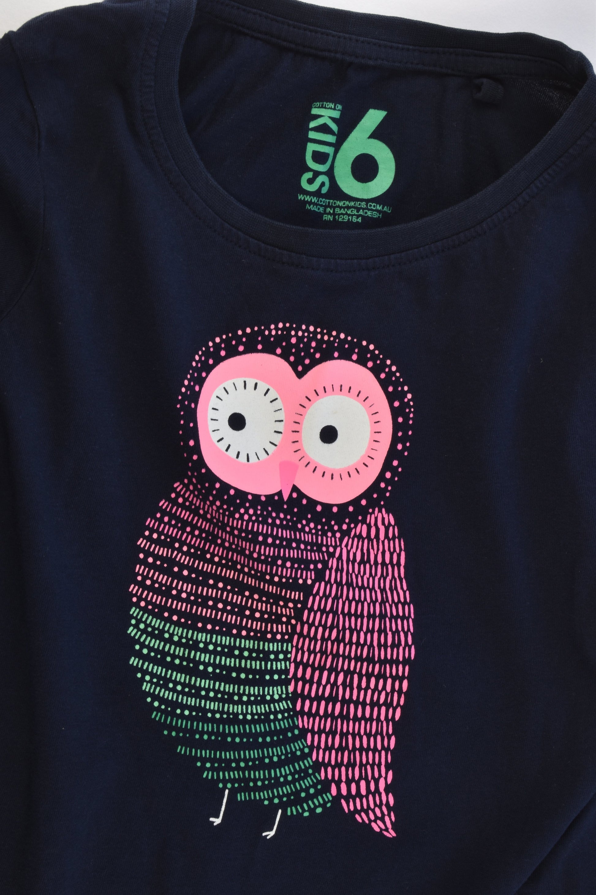 Cotton On Kids Size 6 Owl T-shirt