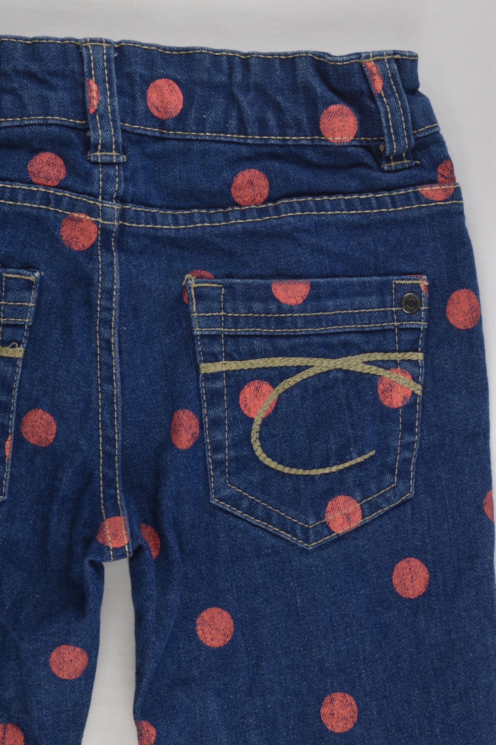 Cotton On Kids Size 6 Polka Dots Denim Pants