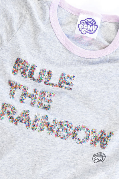 Cotton On Kids size 6 'Rule The Rainbow' Rainbow Dash T-shirt