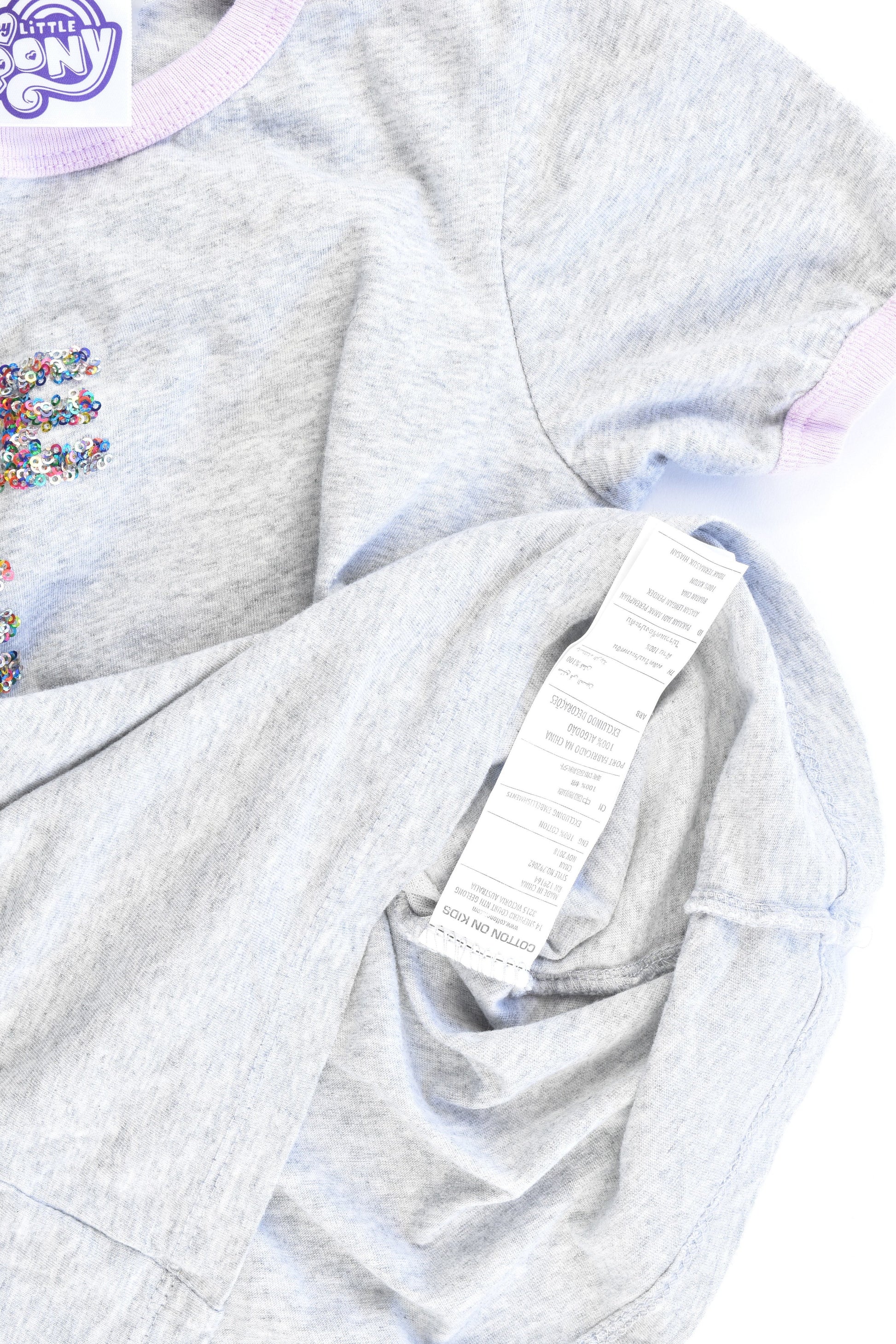 Cotton On Kids size 6 'Rule The Rainbow' Rainbow Dash T-shirt
