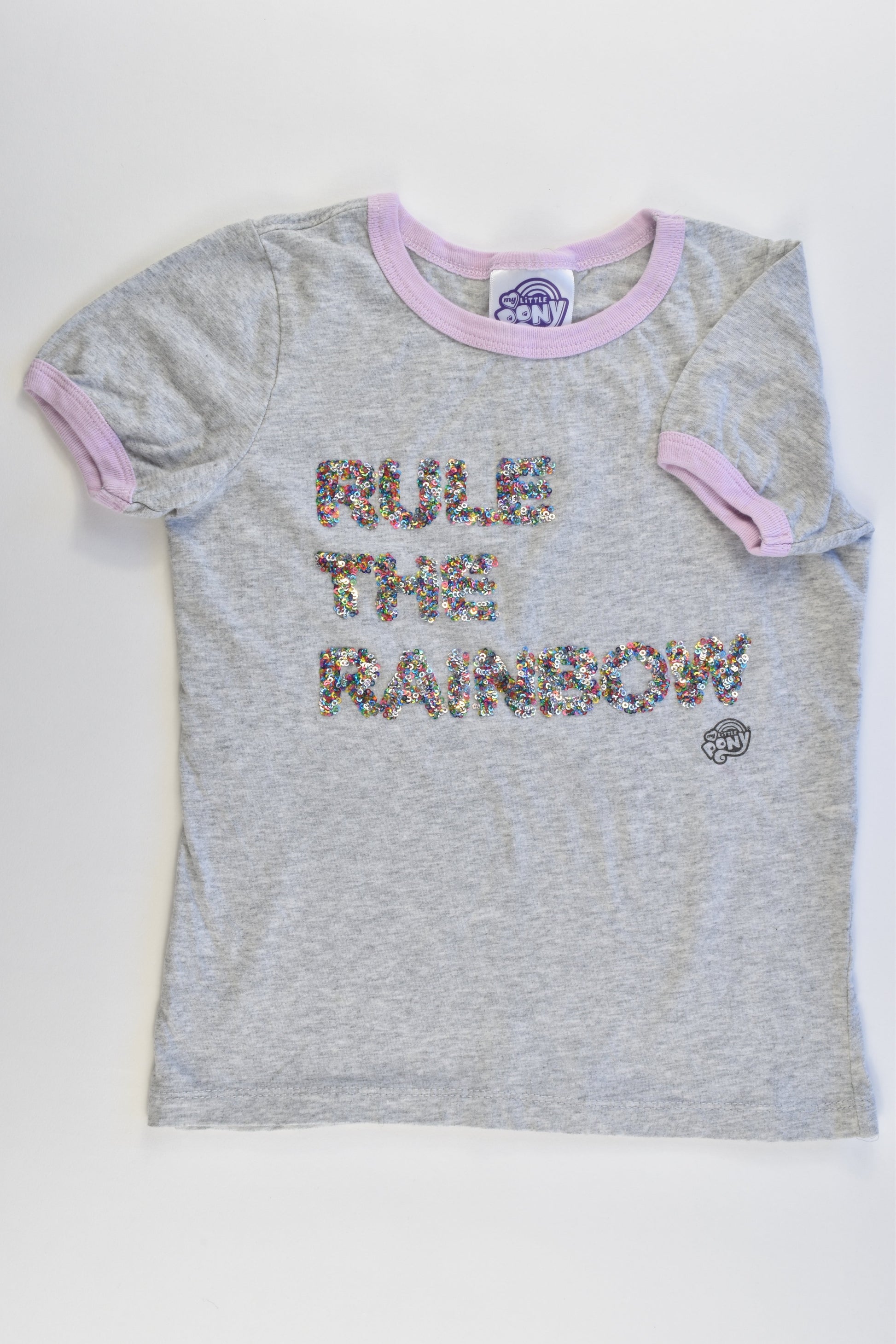 Cotton On Kids size 6 'Rule The Rainbow' Rainbow Dash T-shirt