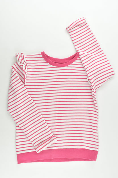 Cotton On Kids Size 6 Striped Sweater with Ruffle Shoulders