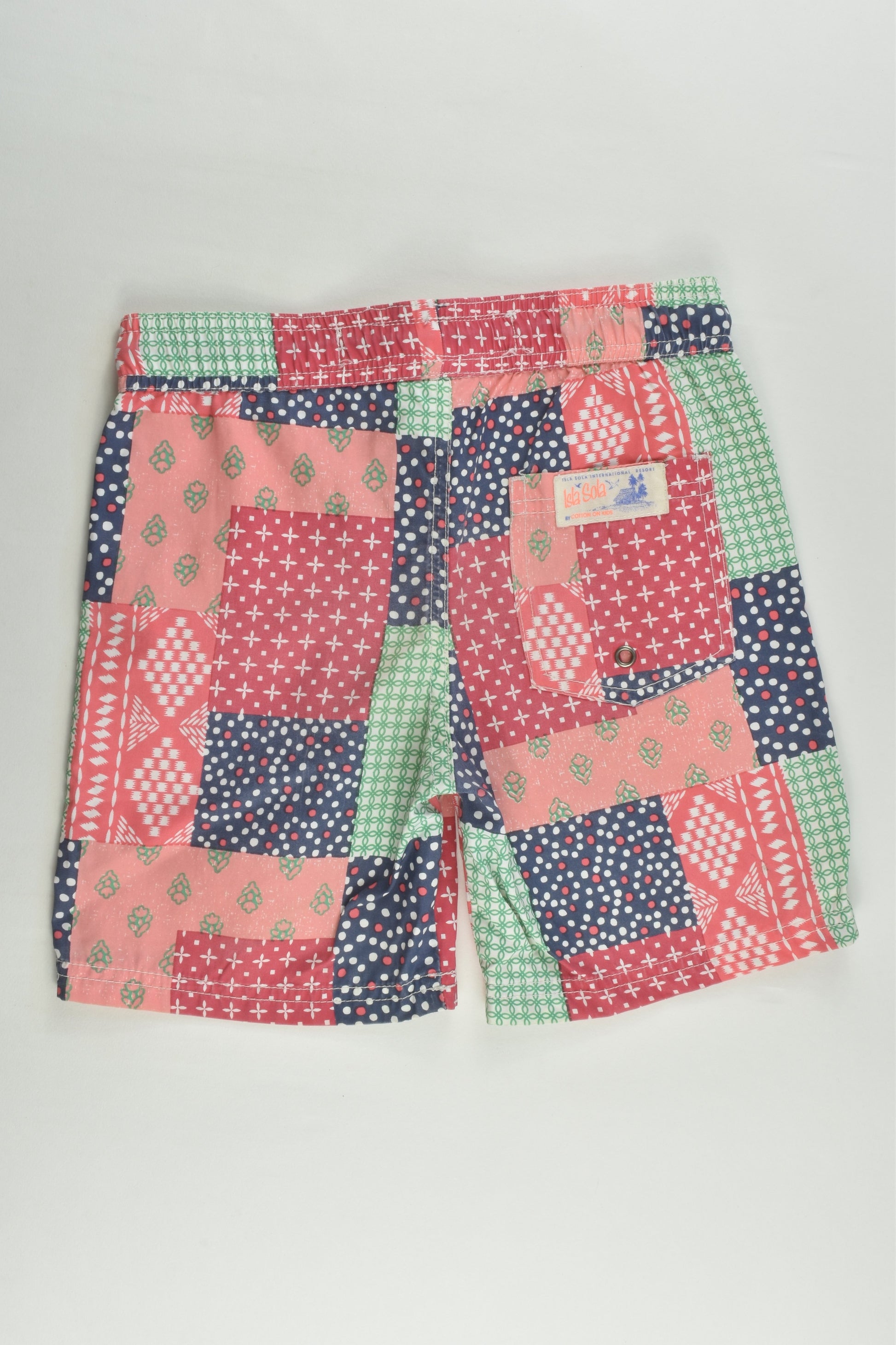 Cotton On Kids Size 7 Colourful 'Isla Sola' Board Shorts