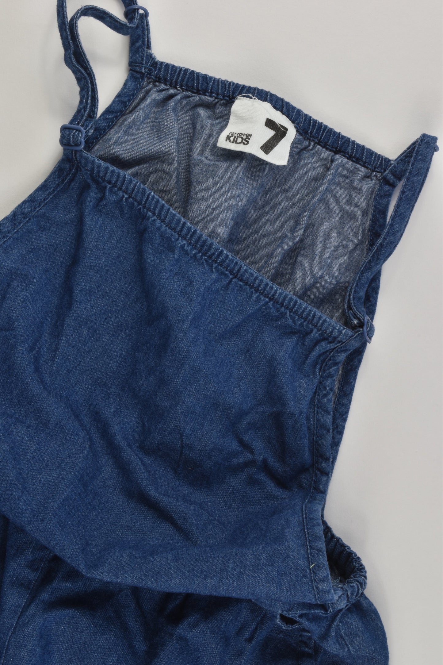 Cotton On Kids Size 7 Lightweight Denim Overalls