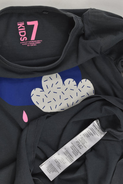 Cotton On Kids Size 7 Rain Clouds Top