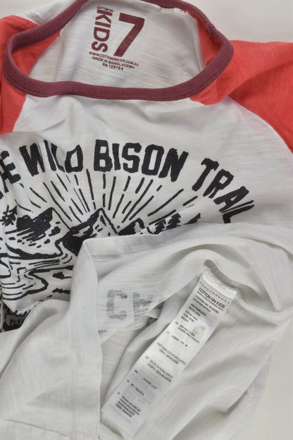 Cotton On Kids Size 7 'The Wild Bison Trail' Top