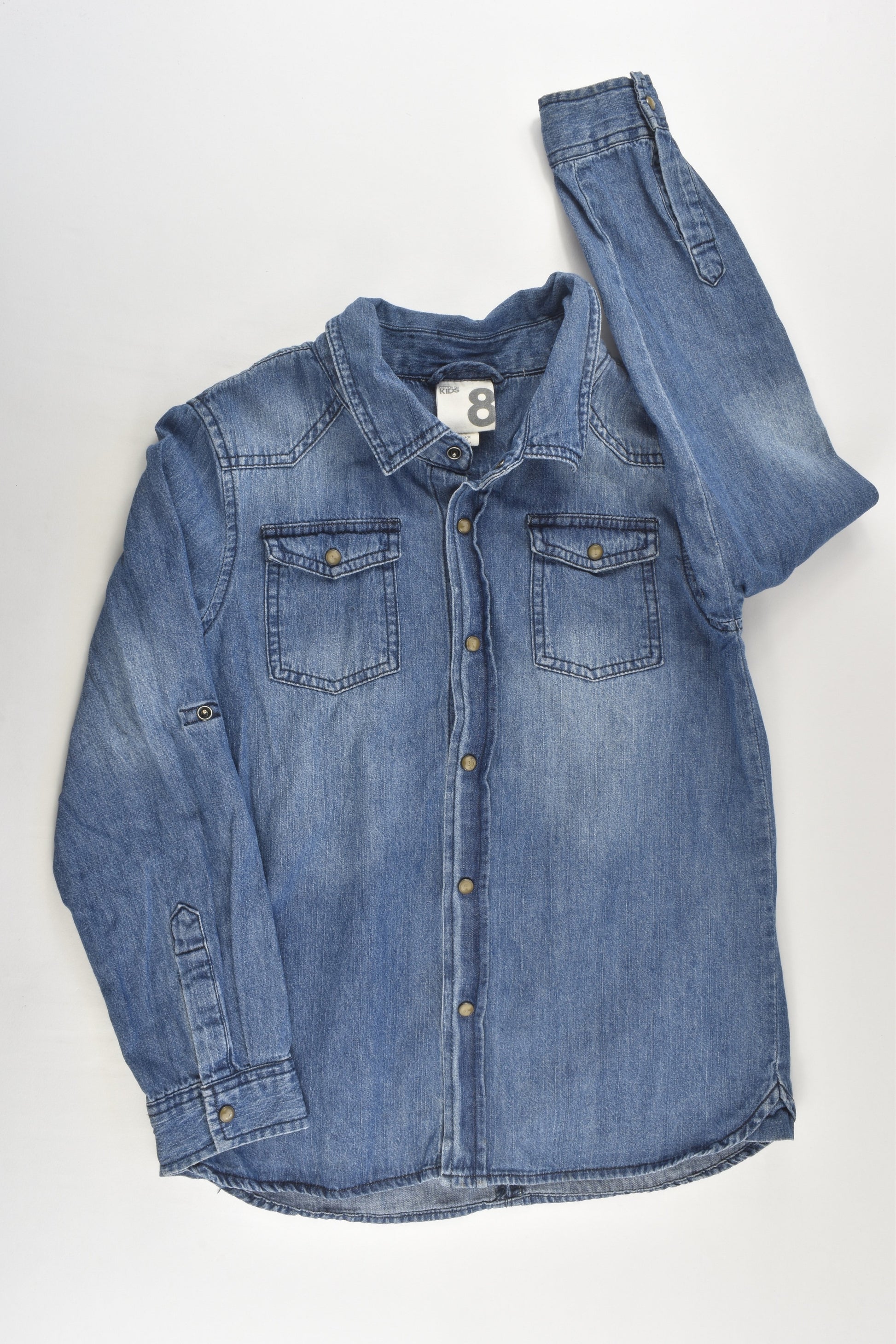 Cotton On Kids Size 8 Denim Shirt