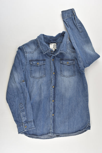 Cotton On Kids Size 8 Denim Shirt