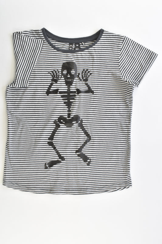 Cotton On Kids Size 8 Striped Skeleton T-shirt
